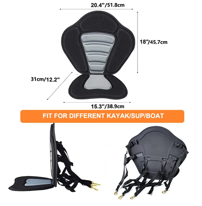 Kayak Seat Kayak Accessories Asiento Kayak Adjustable Backrest with Cushion Paddle Board Kayak Padded Seat