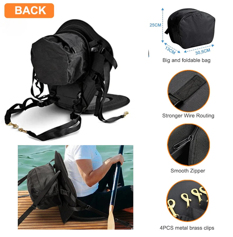Kayak Seat Kayak Accessories Asiento Kayak Adjustable Backrest with Cushion Paddle Board Kayak Padded Seat